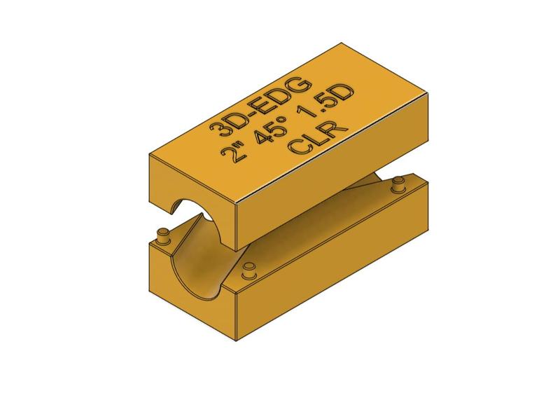 2" MANDREL BEND 45 DEGREE X PIPE JIG