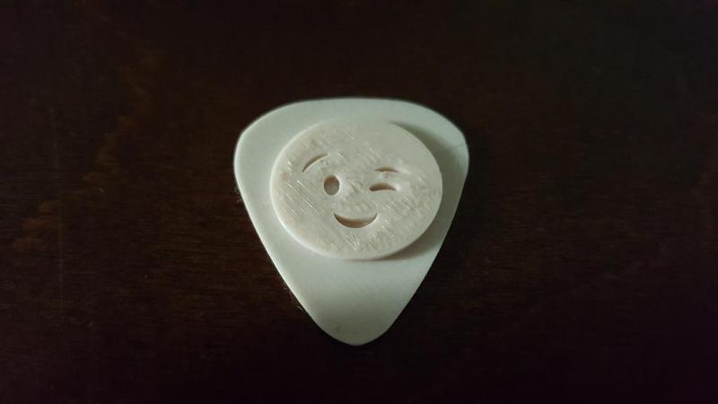 Winky Emoji Guitar pick