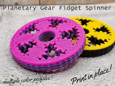 Planetary Gear Fidget Spinner toy print in place