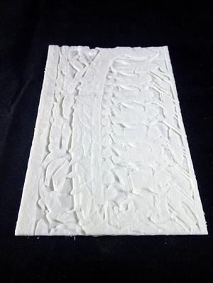 Section of the bas-relief of Bayon depicting a Naval Battle at The Musée Guimet, Paris