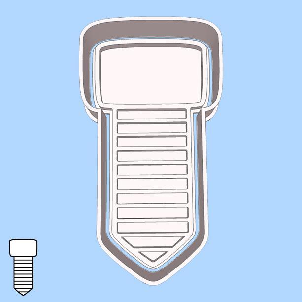 Tools cookie cutters - bolt / screw (style 1)