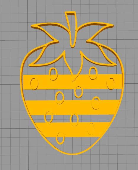 Strawberry cookie cutter