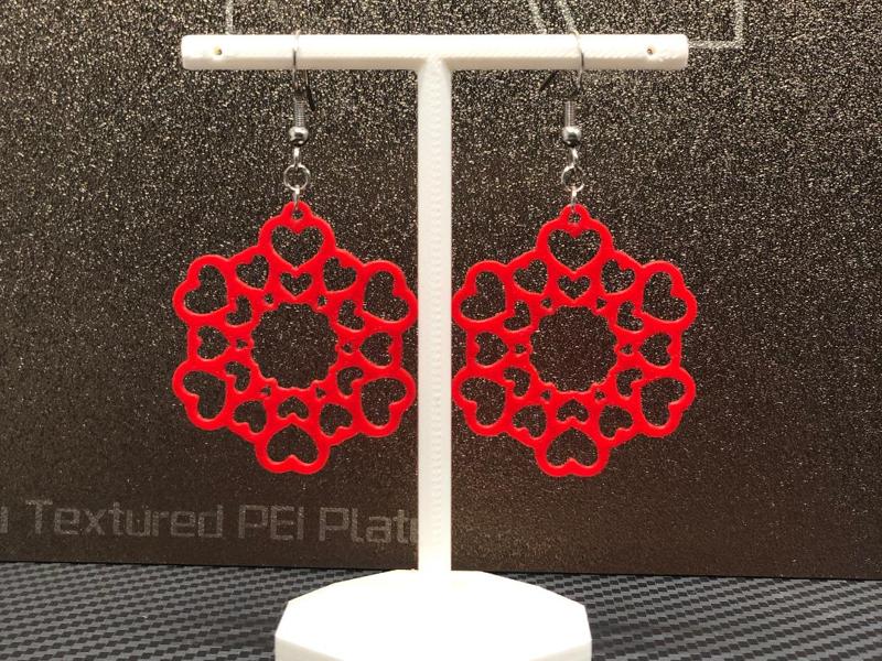 Hearts ornament earrings