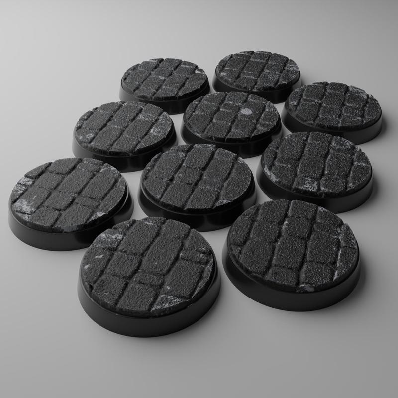 10x 28mm base with brick pavement ground (+toppers)