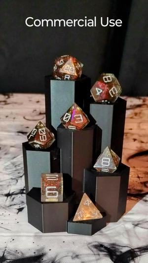 Polyhedral Dice Set Display - Commercial Use