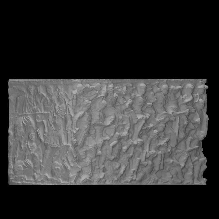 Colossal sarcophagus with scenes of battle between Romans and barbarians (The so-called Grand Ludovisi Sarcophagus)