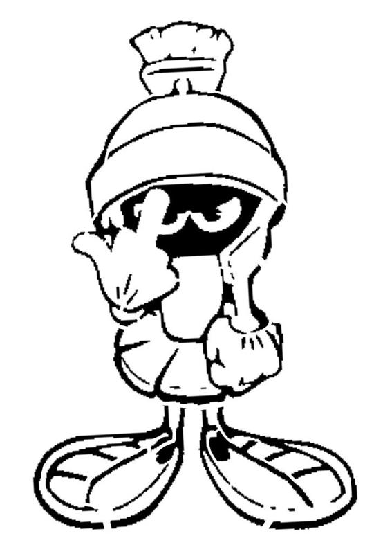 Marvin the Martian stencil