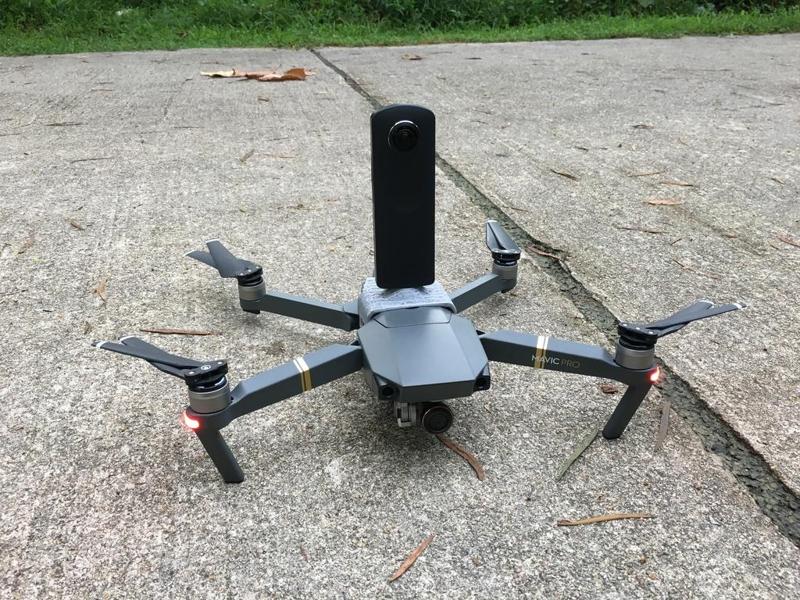 DJI Mavic Pro 360 camera clip (M4 screw for camera/Theta S)