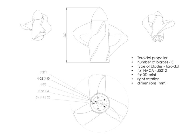 Toroidal Propeller: A New Design with Promising Applications