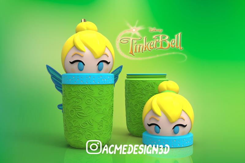 princess tinkerbell and cinderella cup