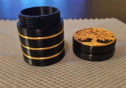 Tree of life  - threaded bottle-jar