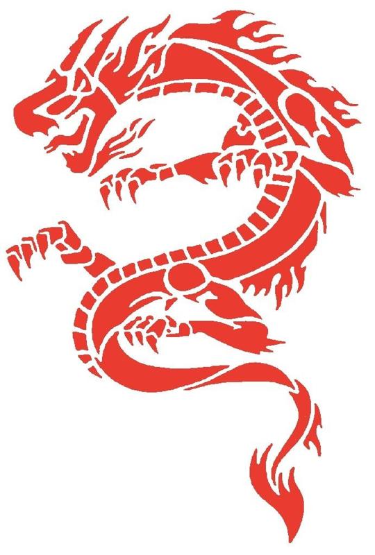 Dragon stencil 18