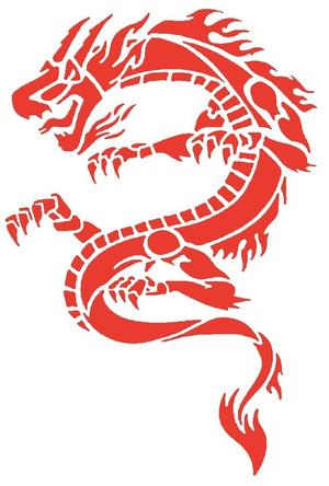 Dragon stencil 18