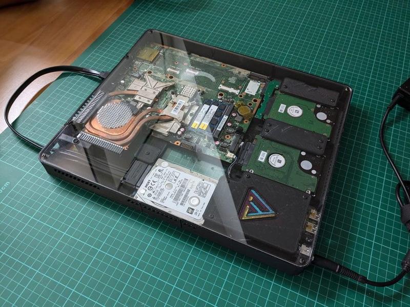 "Shadow box" case for laptops parts (HP Pavilion dv7-3150el motherboard)
