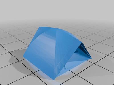 N scale camping tent