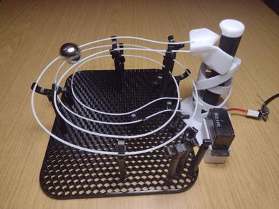 Spiral marble elevator with simple run