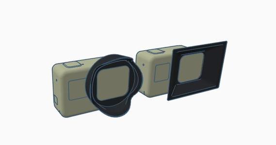 GoPro hero 5,6,7 lens hood (revised)