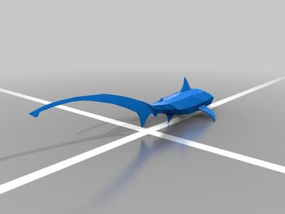 Low Poly Thresher Shark