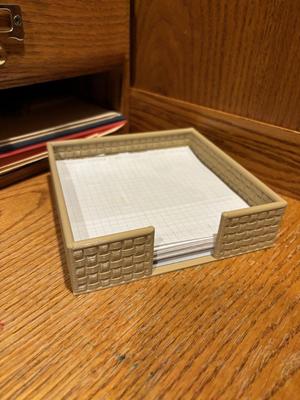 Basket for page a day calendar sheets