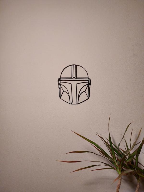 Wall decoration - mandalorian helmet