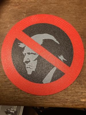 Anti Trump sign multicolor 