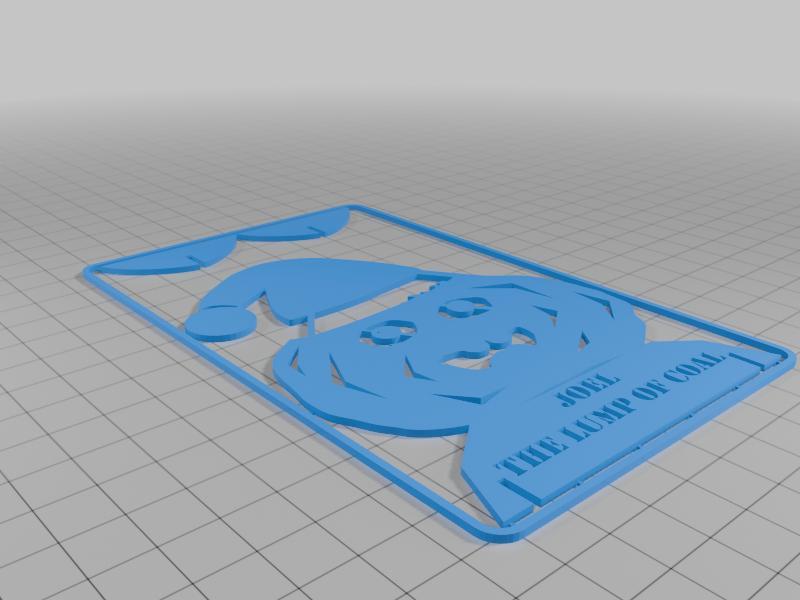 The Killers Joel the Lump of Coal kit card