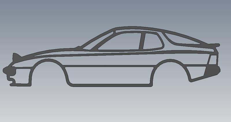 Porsche 944 Outline Wallart