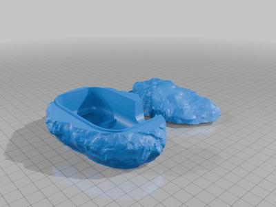 Reptile hide W/ water bowl