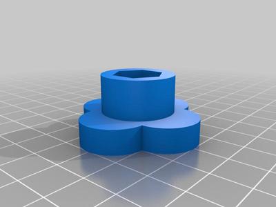 Perilla de Ajuste 40x40mm para tuerca con rosca 5/16" 