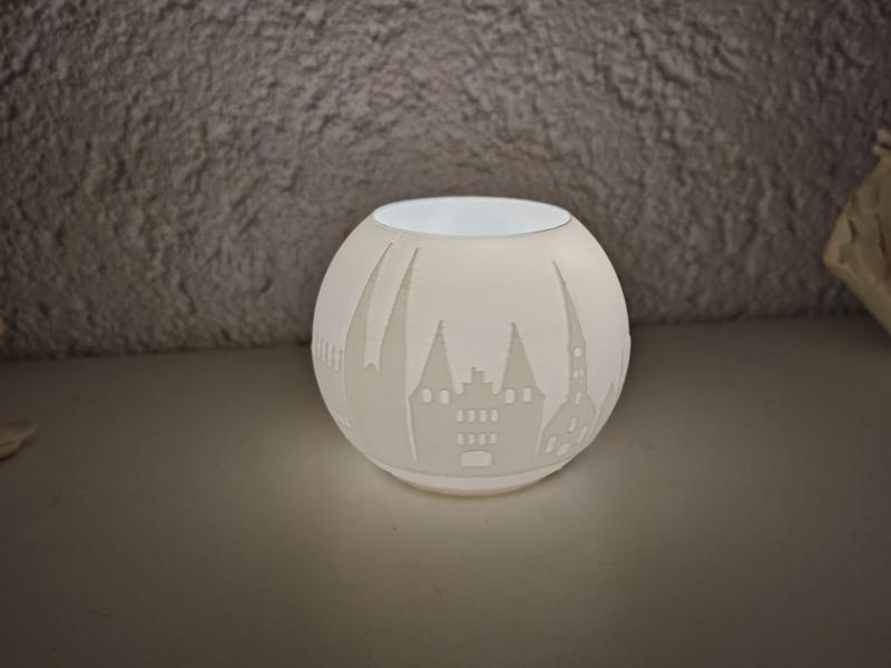 Tea Light Lübeck Skyline