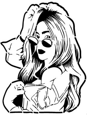 Girl Stencil 121