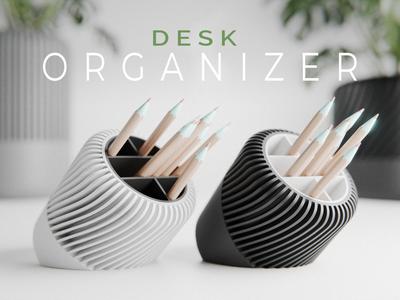 Japandi Desk Organizers (2 versions, NO-AMS)