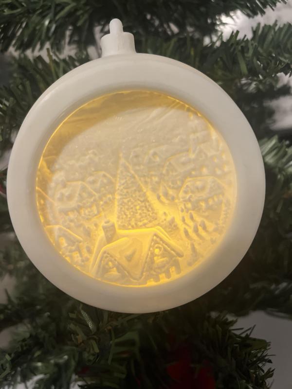 Christmas Ornament Tealight Lithophane