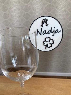 Name tag for wine glasses