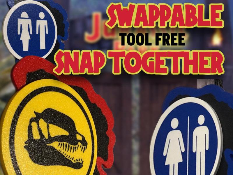 JP Isla Nublar Sign (Snap together version)