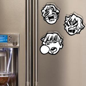 Demon Slayer Zenitsu Agatsuma Magnet | Decoration For Whiteboard, Refrigerator, Locker, Cabinet | Home & Kitchen Essential, Classroom Office Supplies | Anime Gifts and Collectibles