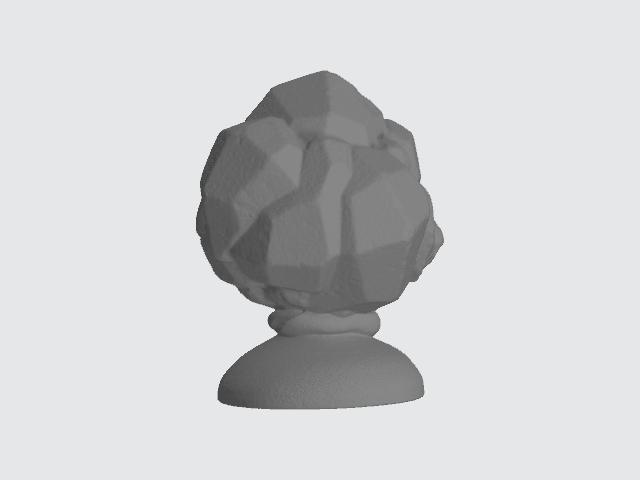 Leucite feldspathoid mounted on a stand