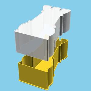 Chess Rook piece, nestable box (v1)