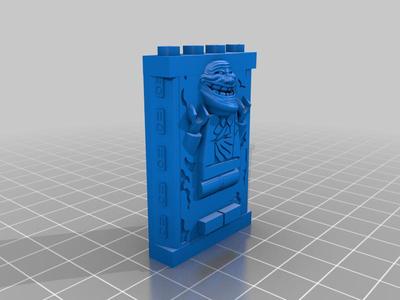 Troll in Carbonite Lego style wall