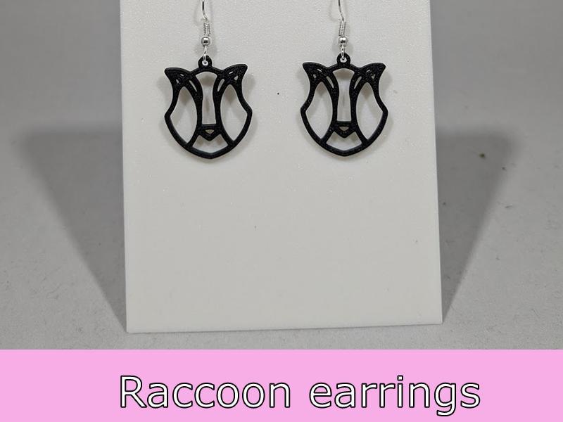 Racoon earrings