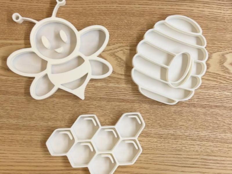 sensory play bees white