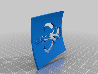 CURVED Boba Fett Mandalorian Mythosaur stencil