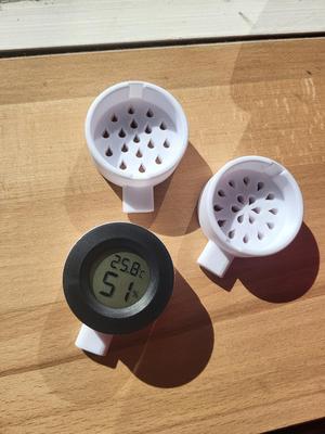 Bambu Lab P1S / P1P External Hygrometer Humidity Meter Stand with Draft Holes 