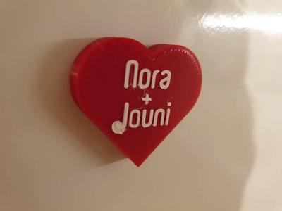 Customizable Heart Fridge Magnet