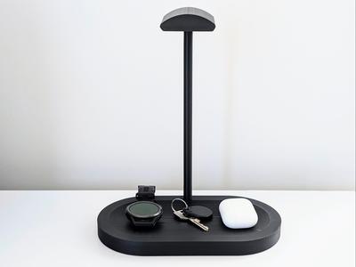 Headphone Stand Minimalist Design with catch tray