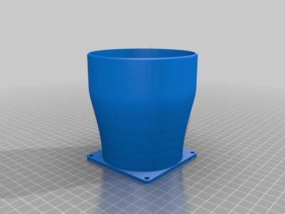 80mm fan to 100mm vent transition