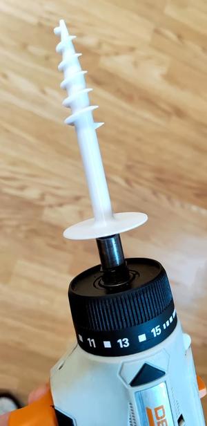 Plastic screw for polystyrene foam insulation