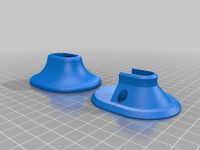 Wardrobe oval rail mount with a cap