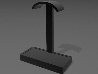 Headphone Stand With Storage & Power Cord Channel