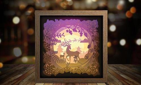 Deer Spirit Christmas lightbox